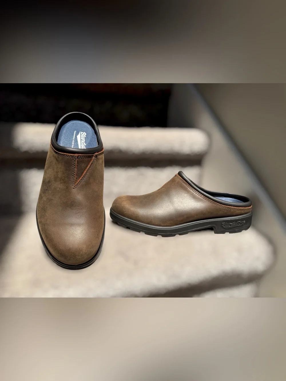 NEW Blundstone Originals #2421 Antique Brown Leather‎ Mule Clogs Men’s US 10